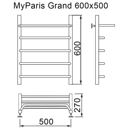 Полотенцесушитель Paris (Grand) 50х60