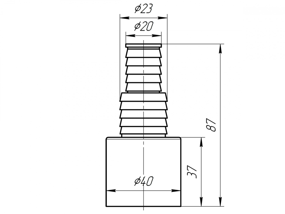 Отвод 40*40 М 160 для стиральной машины