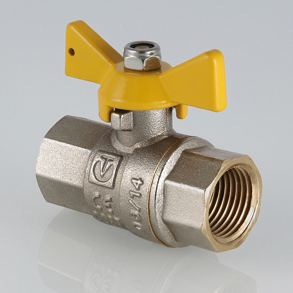 Кран ГАЗ 1/2 г/г бабочка VALTEC