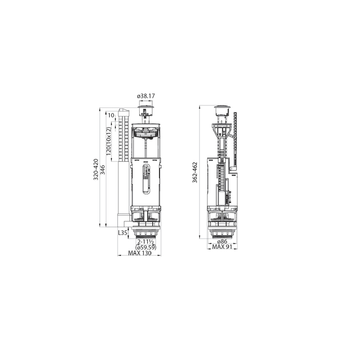 Арматура Iddis F012400-01K нижний подвод