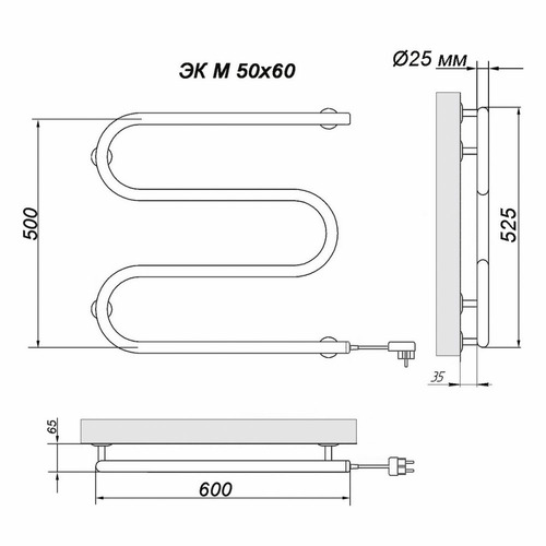 Полотенцесушитель ЭК М 50/60 